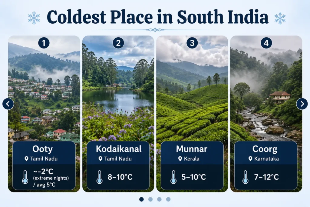 Coldest places in India